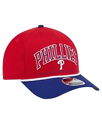 New Era Men's Red/Royal Philadelphia Phillies Arch 9FORTY A-Frame M-Crown Adjustable Hat