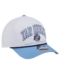 New Era Men's White/Carolina Blue North Carolina Tar Heels Arch Two-Tone Rope 9FORTY A-Frame M-Crown Adjustable Hat