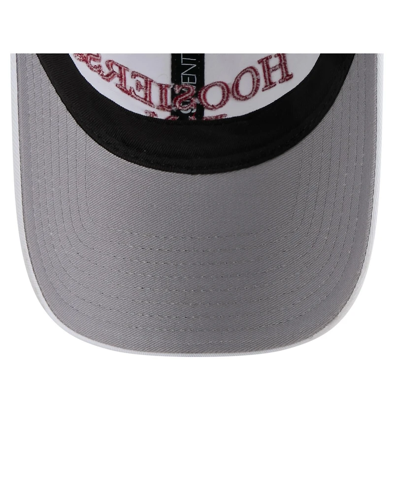 New Era Men's White Indiana Hoosiers Fan 9TWENTY Adjustable Hat