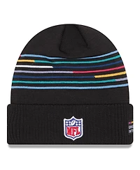 New Era Men's Black Shield Logo 2025 Nfl Crucial Catch Cuffed Knit Hat