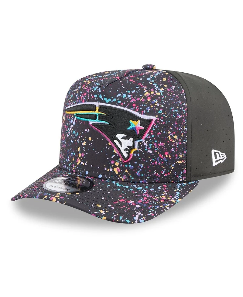 New Era Men's Black New England Patriots 2025 Nfl Crucial Catch A-Frame 9FIFTY Snapback Hat