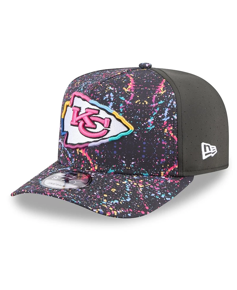 New Era Men's Black Kansas City Chiefs 2025 Nfl Crucial Catch A-Frame 9FIFTY Snapback Hat