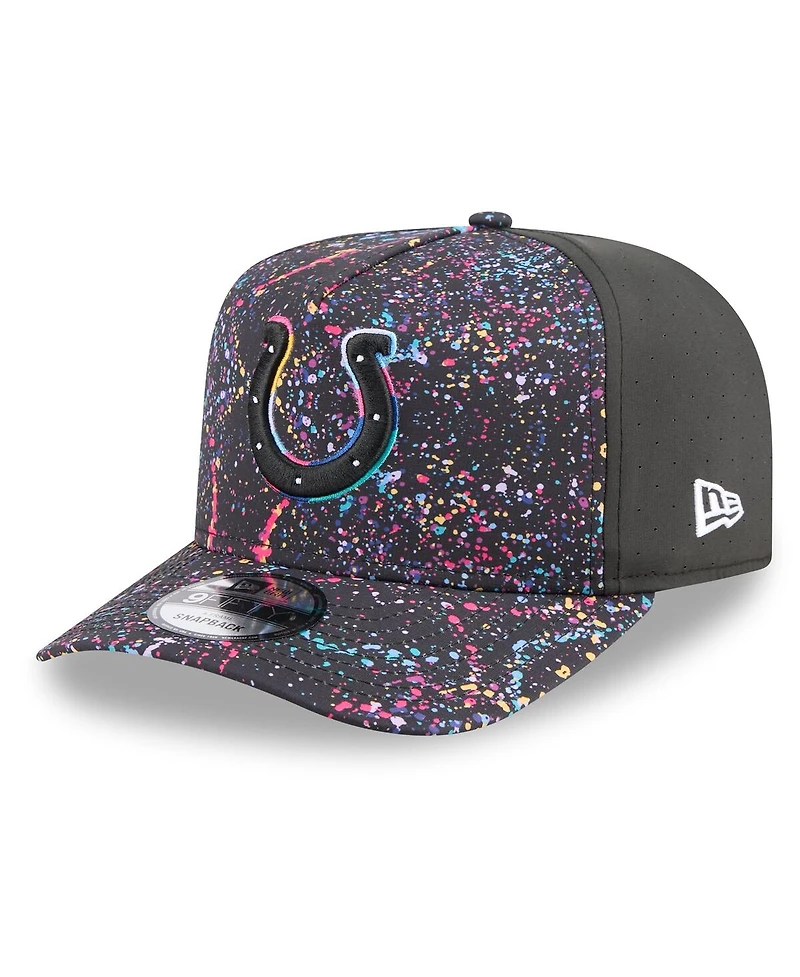 New Era Men's Black Indianapolis Colts 2025 Nfl Crucial Catch A-Frame 9FIFTY Snapback Hat