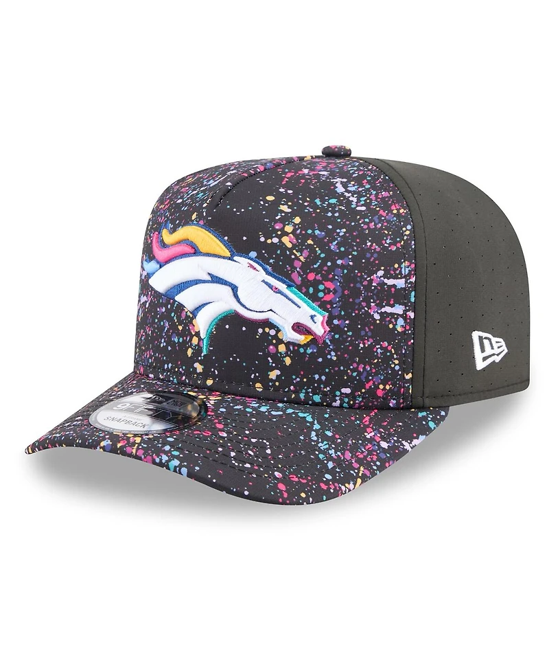 New Era Men's Black Denver Broncos 2025 Nfl Crucial Catch A-Frame 9FIFTY Snapback Hat