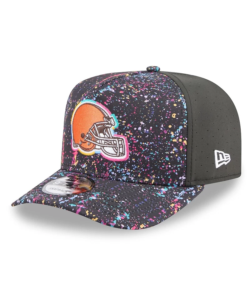 New Era Men's Black Cleveland Browns 2025 Nfl Crucial Catch A-Frame 9FIFTY Snapback Hat