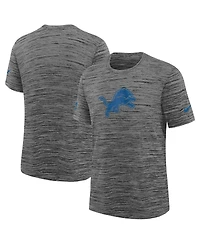 Nike Big Boys and Girls Heather Gray Detroit Lions Sideline Velocity Performance T-Shirt