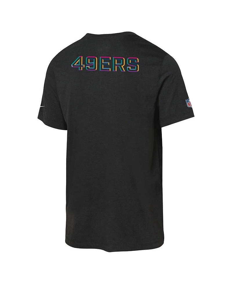 Nike Big Boys and Girls Black San Francisco 49ers 2025 Nfl Crucial Catch Tri-Blend Dri-fit T-Shirt