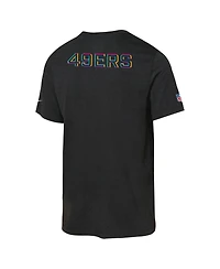 Nike Big Boys and Girls Black San Francisco 49ers 2025 Nfl Crucial Catch Tri-Blend Dri-fit T-Shirt