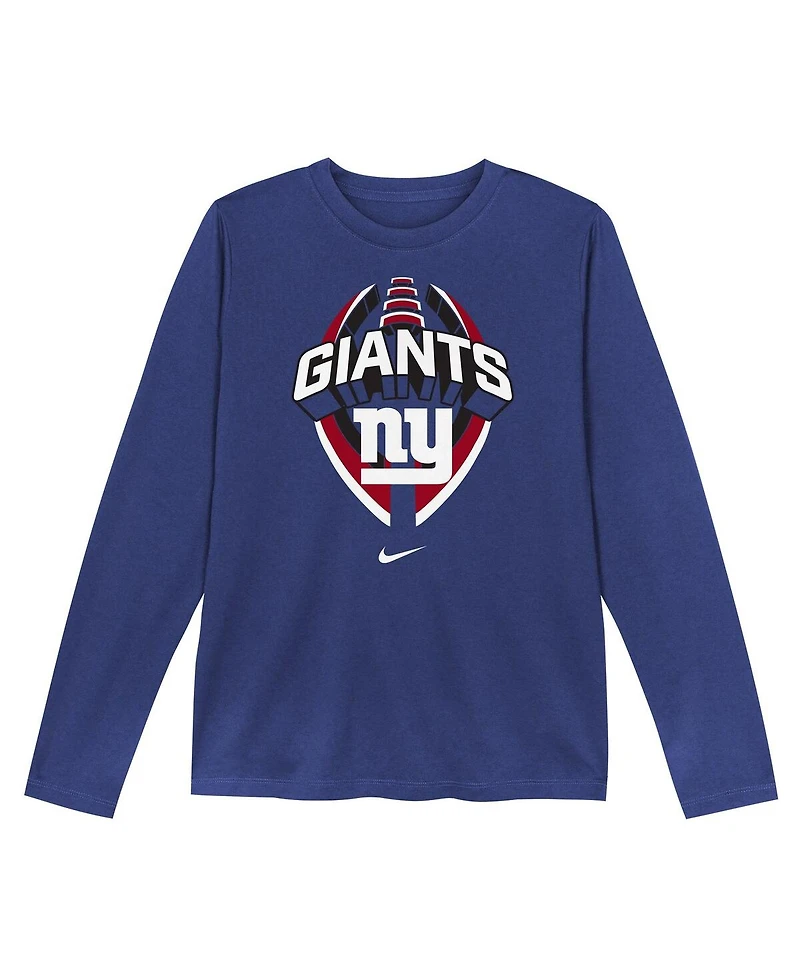 Nike Toddler Blue New York Giants Primetime Legend Icon Long Sleeve Performance T-Shirt