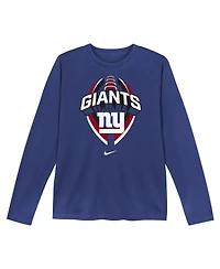 Nike Toddler Blue New York Giants Primetime Legend Icon Long Sleeve Performance T-Shirt