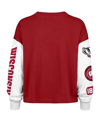 '47 Brand Women's Red Wisconsin Badgers Sydney Long Sleeve T-Shirt