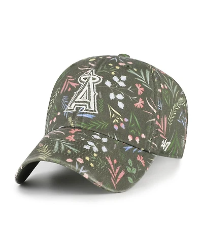 '47 Brand Women's Olive Los Angeles Angels Moss Verbena Clean Up Adjustable Hat