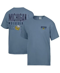 Comfortwash Men's Blue Michigan Wolverines Big Name T-Shirt