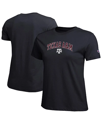 Champion Women's Black Texas A&M Aggies Arched Over Logo T-Shirt