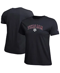 Champion Women's Black Texas A&M Aggies Arched Over Logo T-Shirt
