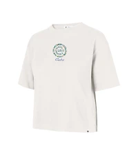 '47 Brand Women's Natural Chicago Cubs Full Bloom Cropped T-Shirt