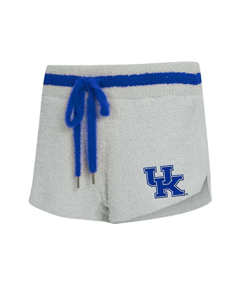 Concepts Sport Women's 2-Piece Gray/Royal Kentucky Wildcats Whitley Long Sleeve Hoodie Top and Shorts Set