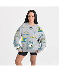 Gameday Couture Women's Heather Gray Los Angeles Chargers Always On Repeat Fleece Sweatshirt