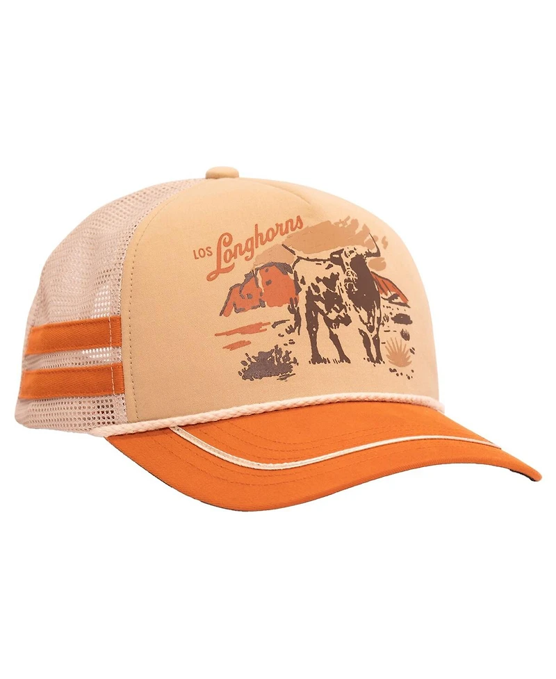 Howler Brothers Men's Tan/Texas Orange Howler Brothers x Texas Longhorns Foam Dome Trucker Adjustable Hat