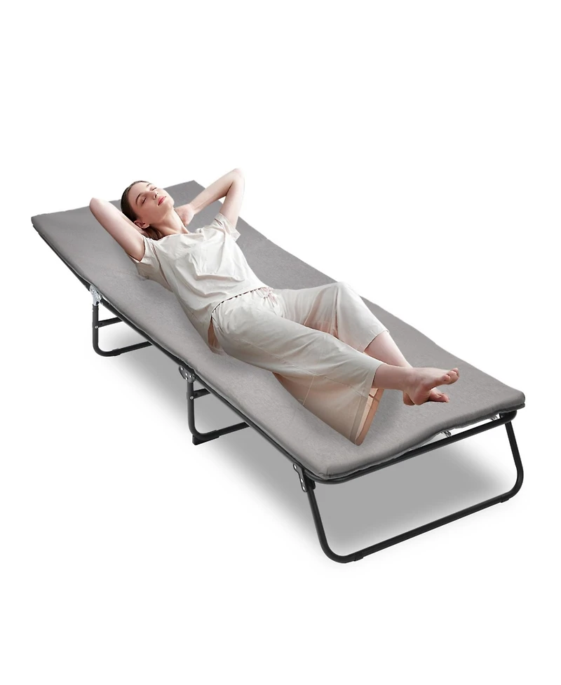 Streamdale Furniture Folding Camping Cot - Adjustable Heavy Duty with Carry Bag