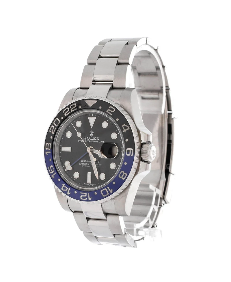 Pre-Owned Rolex Oyster Perpetual Date Gmt-Master Ii Batman Automatic Watch in Stainless Steel and Cerachrom 40mm