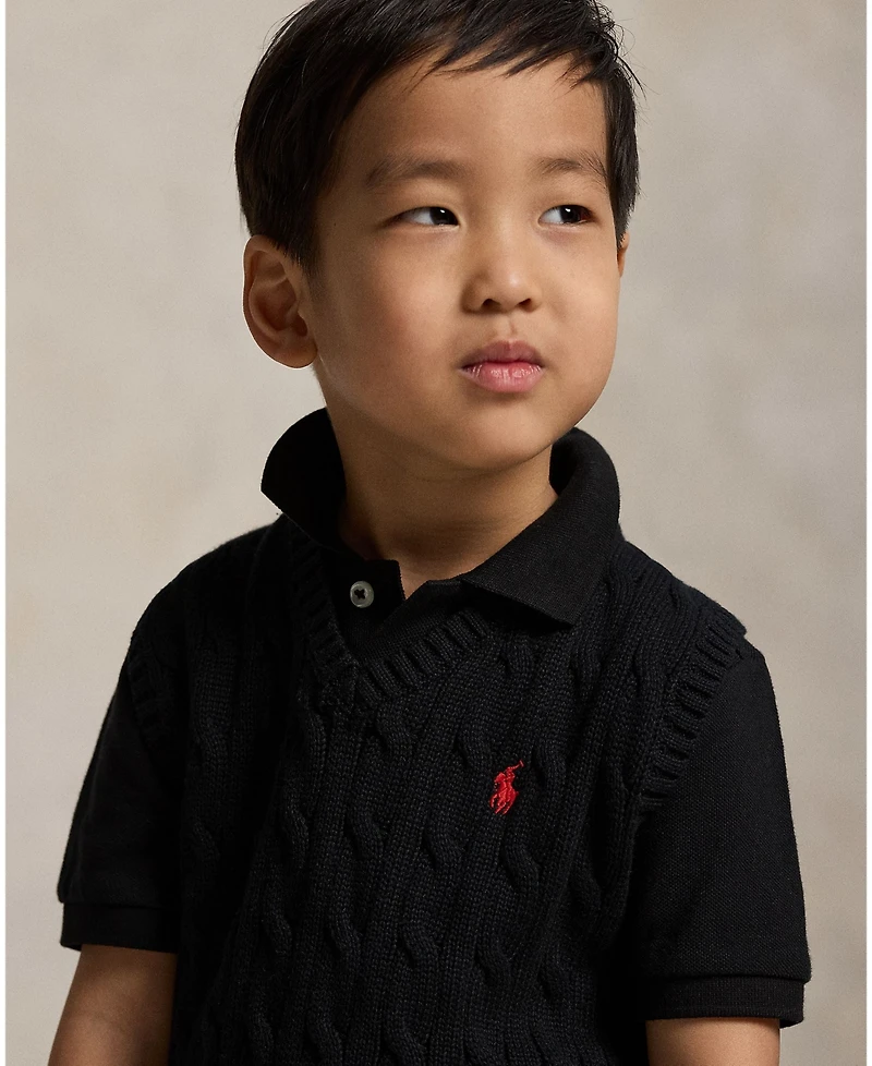 Polo Ralph Lauren Toddler and Little Boys Cable-Knit Sweater Vest