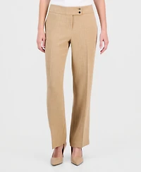 Kasper Women's High Rise Wide-Leg Pants
