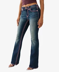 True Religion Women's Becca Bootcut Rope Stitch Flap Jeans
