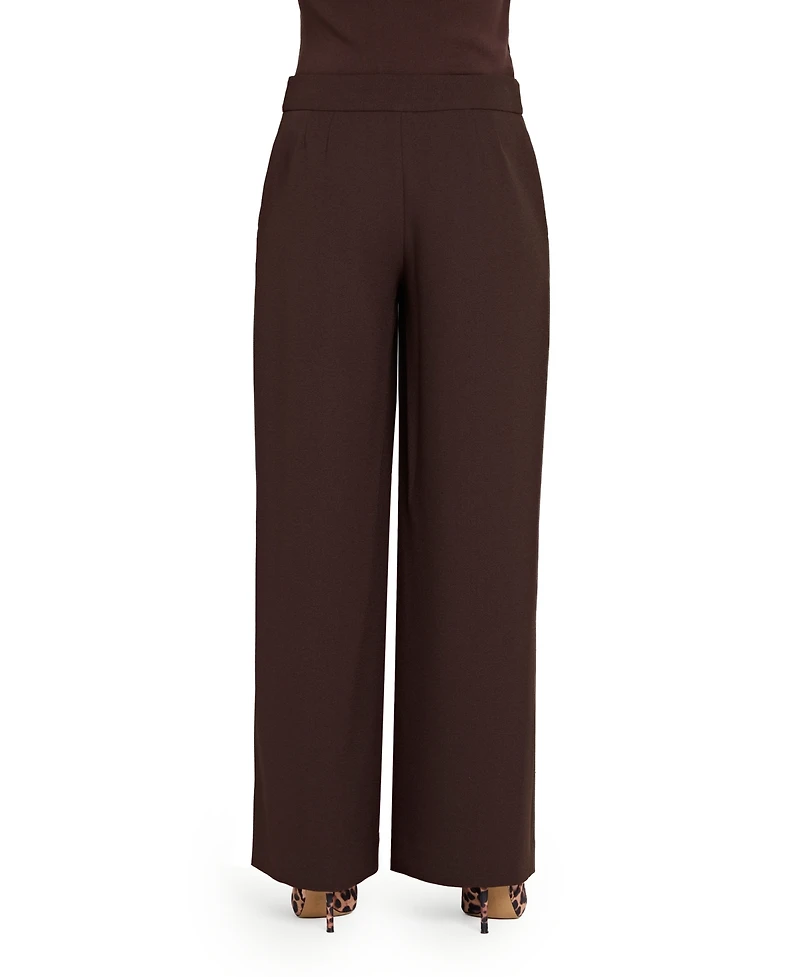 Tahari Asl Women's Mid-Rise Wide Leg Pants
