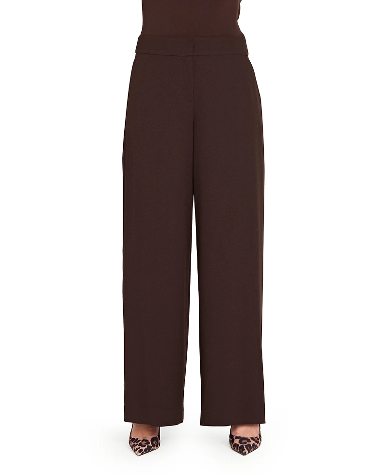 Tahari Asl Women's Mid-Rise Wide Leg Pants