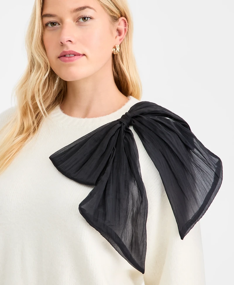 On 34th Women's Long-Sleeve Bow Sweater, Macy's Exclusive