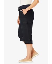 Woman Within Plus Convertible Length Cargo Capri/Bermuda
