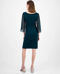 Connected Women's Cap Sleeve Pull-On Dress
