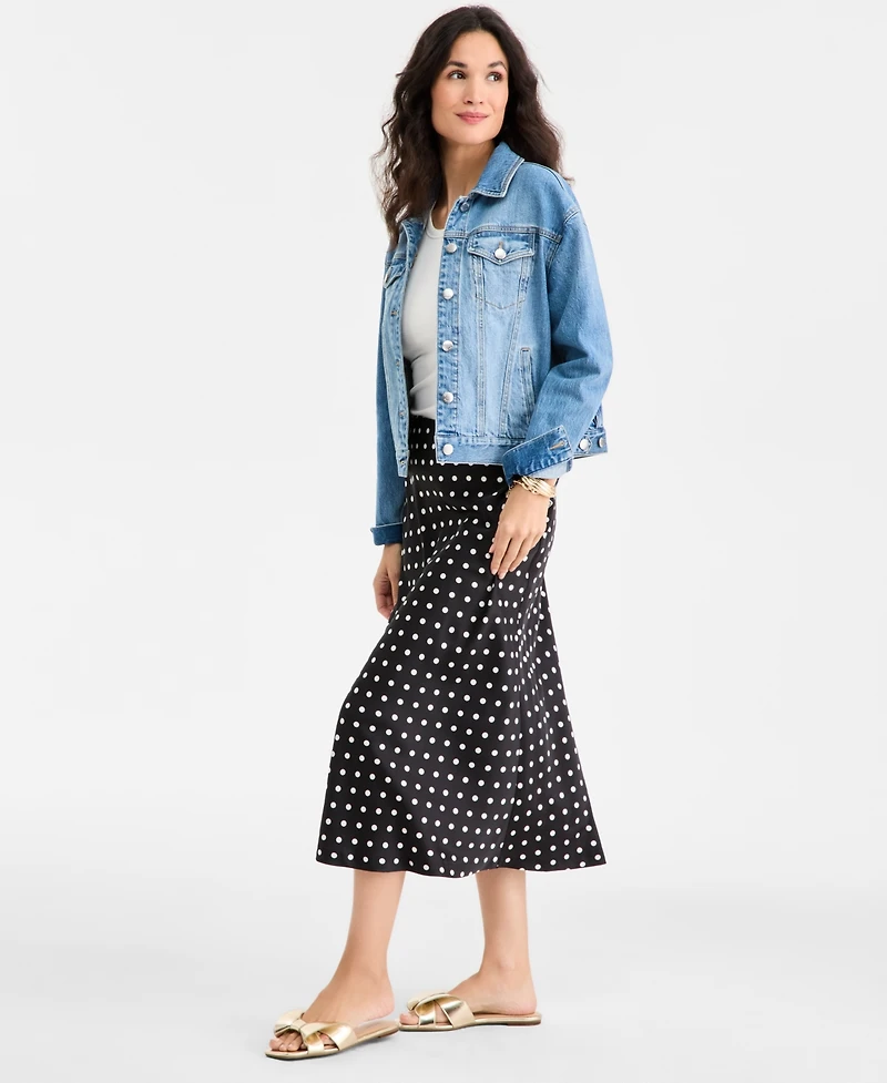 On 34th Women's Dot-Print Midi Skirt, Macy's Exclusive