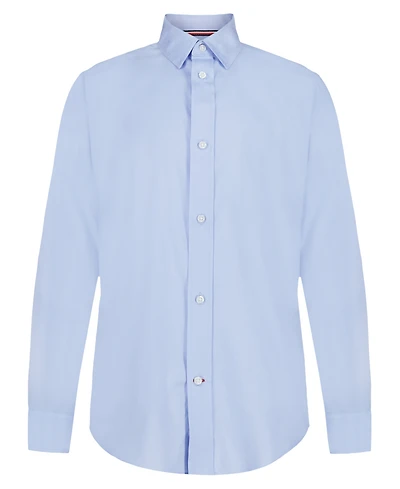 Tommy Hilfiger Big Boys Long Sleeve Stretch Solid Twill Shirt