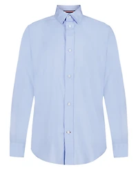 Tommy Hilfiger Big Boys Long Sleeve Stretch Solid Twill Shirt