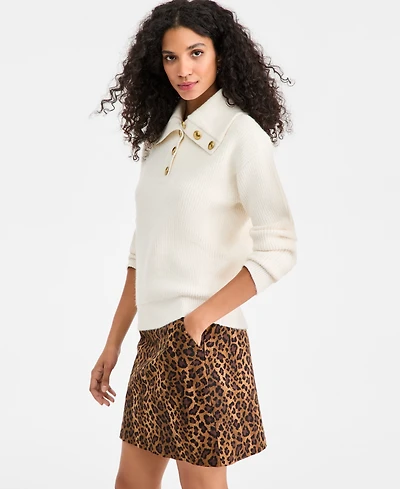On 34th Women's Collared Button Pullover Sweater, Macy's Exclusive