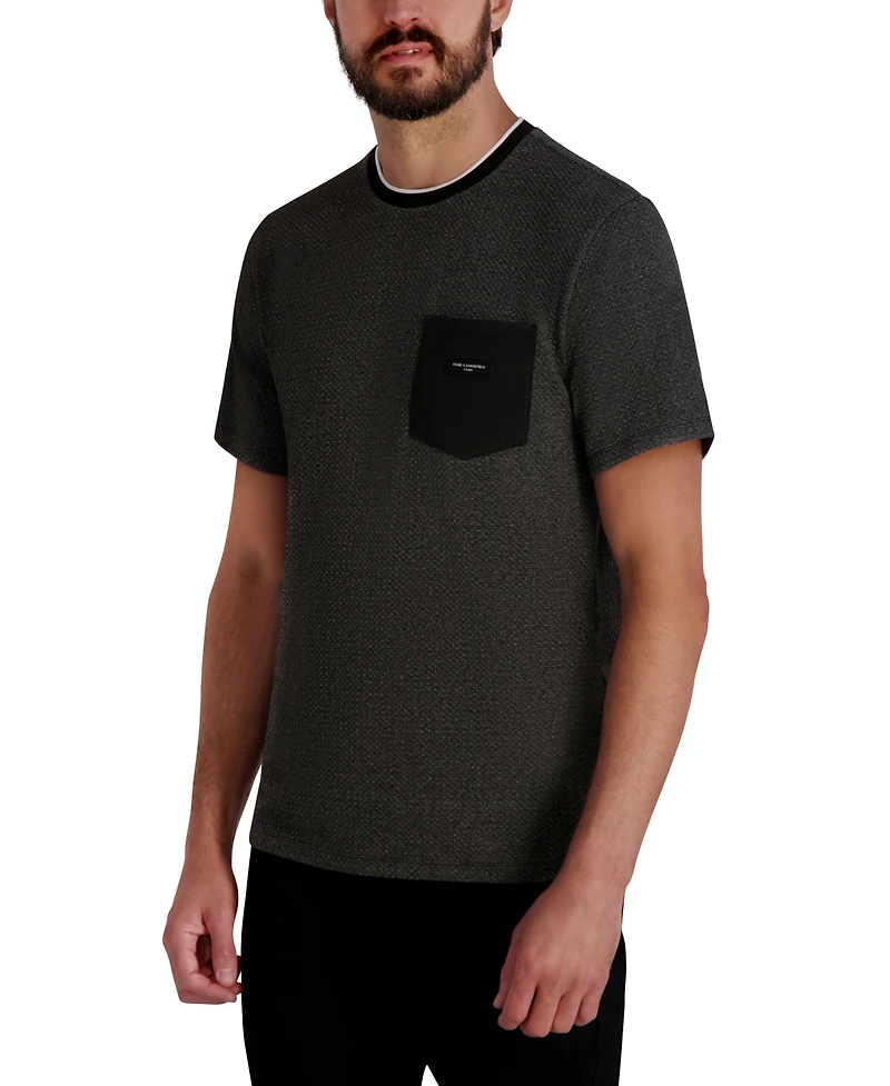 Karl Lagerfeld Paris Men's Textured T-Shirt