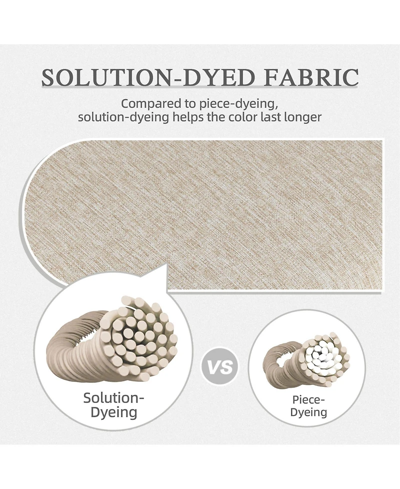 Aoodor Outdoor Dining Chair cushion Set, 37"x20"x2.8" High back with Ties and Zipper