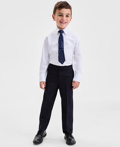 Kenneth Cole Reaction Boys 4T-7 White Shirt, Blue Pant and Tie 3-Piece Set