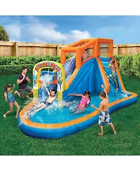Banzai Plummet Falls Adventure Kids Inflatable Outdoor Water Park Splash Pool