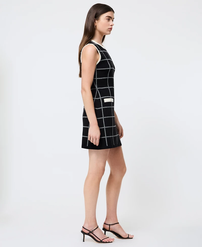 French Connection Women's Check-Print Sleeveless Dress