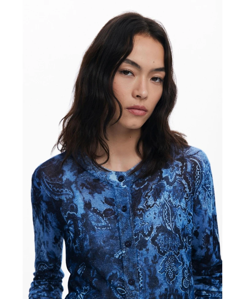 Desigual Women's Shiny button sweater