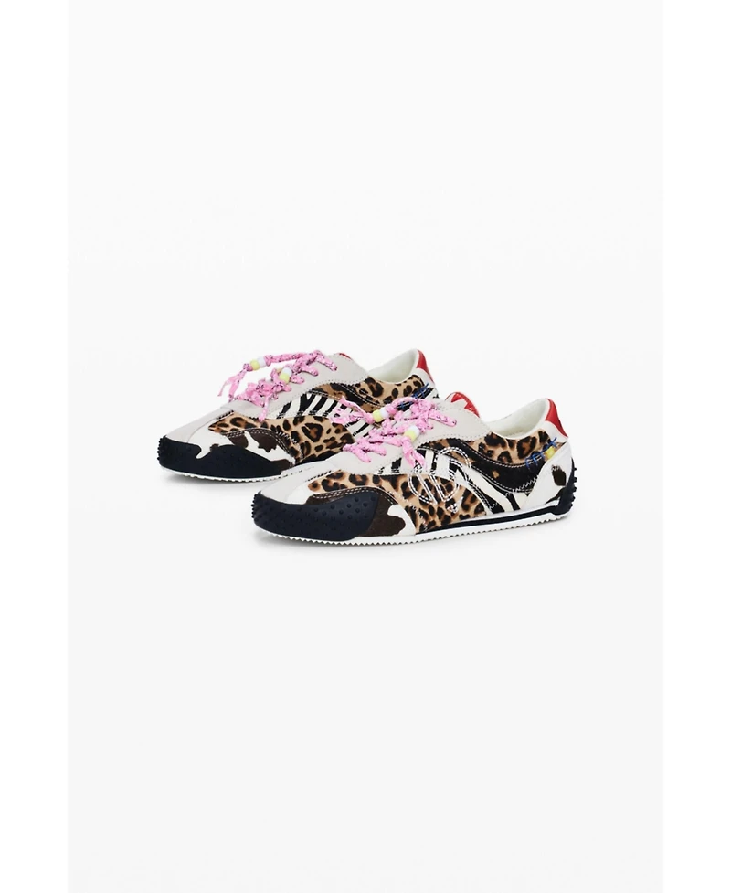 Desigual Women's Patchwork animal print sneakers
