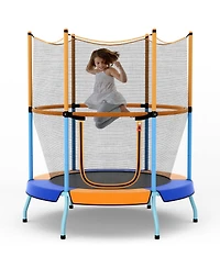 48" Toddler Trampoline for Kids with Safety Enclosure Net Heavy-duty Frame
