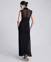 Kenneth Cole Women's Sleeveless Pleated Maxi Dress
