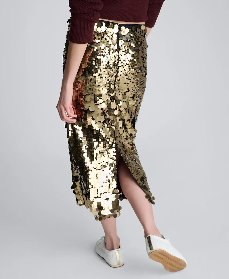 Kenneth Cole Women's Pull-On Sequin Midi Skirt
