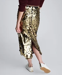 Kenneth Cole Women's Pull-On Sequin Midi Skirt