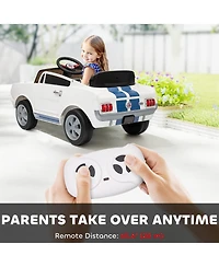 Qaba 12V Battery Powe Electric Vehicle, Licensed Kids Ride On Car,