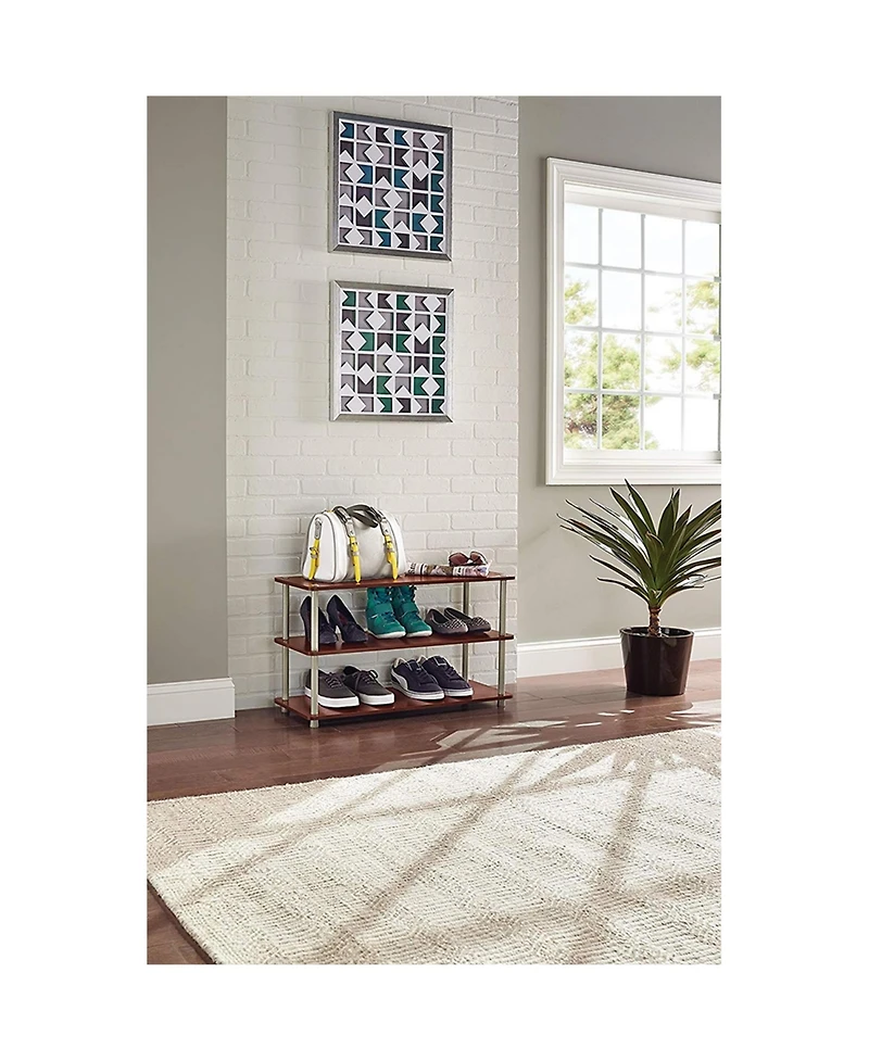 ClosetMaid 501500 3-Tier Shoe Organizer for 12 Pairs of Shoes, Cherry Finish